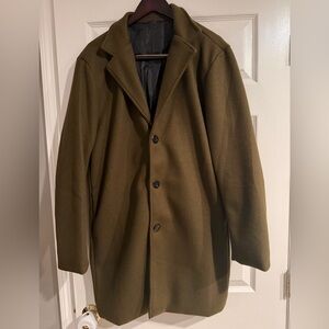 NWOT Men's Green Peacoat